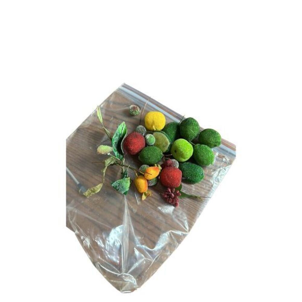 Vintage Sugared Fruit Craft Millinery Lot Christmas
